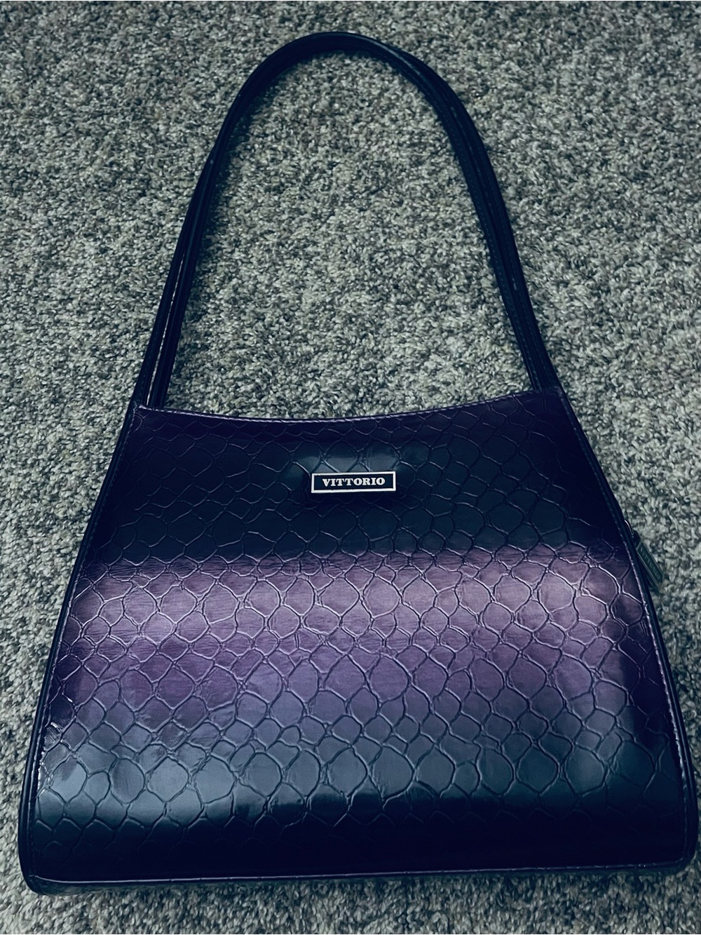 Vittorio Two-Tone Purple Shoulder Bag
